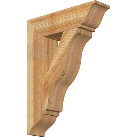 Ekena Millwork Funston Traditional Rough Sawn Bracket, Western Red Cedar, 6"W x 24"D x 32"H BKT06X24X32FST01RWR